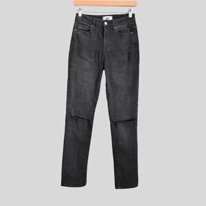 PAIGE Hoxton Slim Fit Jeans Black Size 25
